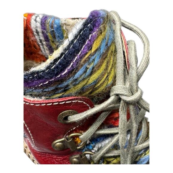 Josef Seibel Maren Women's 38 7.5-8 Bootie Leather Ankle Boot Red Warm Comfort - Picture 9 of 16